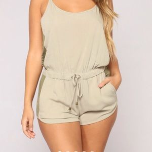 Olive green romper